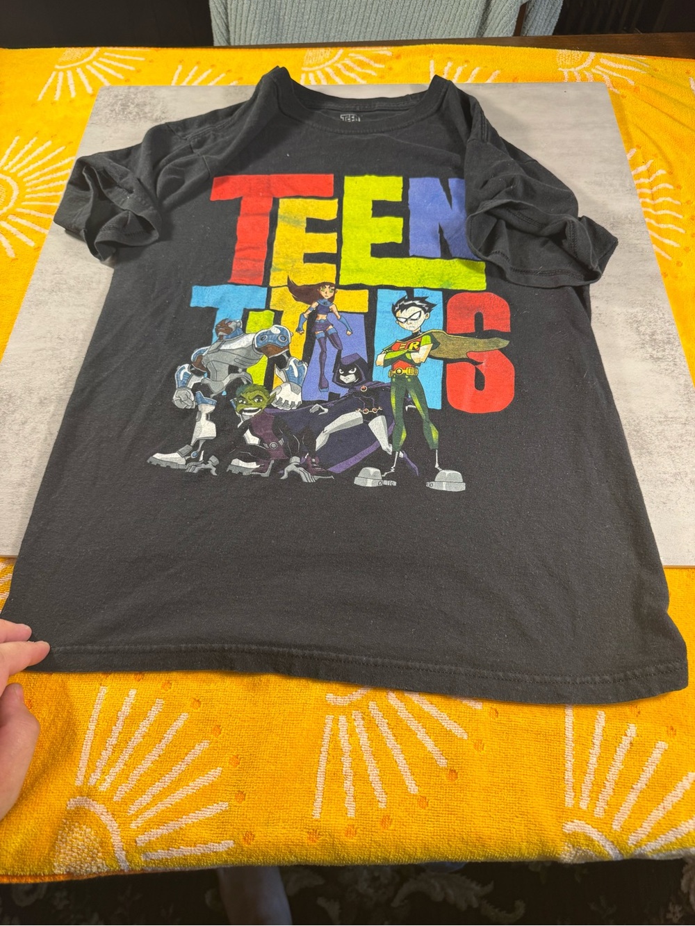 Teen Titans Junior Women's Fitted Logo Tee T-Shirt S